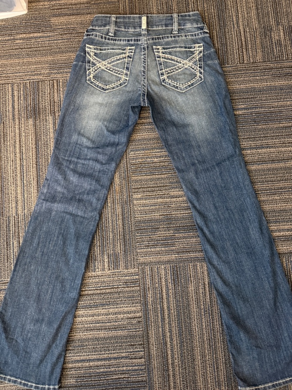 Ariat Women's Washed Blue Boot Cut Jeans - Picture 4 of 7
